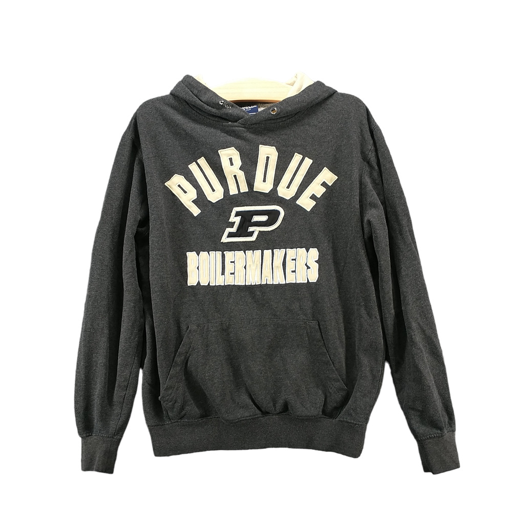 Campus Heritage Men's Purdue Boilermakers Spell Out Hoodie Sweatshirt Gray Small